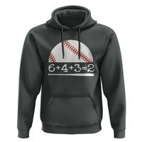 Funny Baseball Hoodie 6+4+3=2 Double Play Baseball Player - Wonder Print Shop