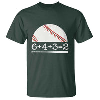 Funny Baseball T Shirt 6+4+3=2 Double Play Baseball Player - Wonder Print Shop