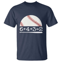 Funny Baseball T Shirt 6+4+3=2 Double Play Baseball Player - Wonder Print Shop