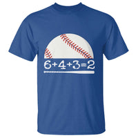 Funny Baseball T Shirt 6+4+3=2 Double Play Baseball Player - Wonder Print Shop