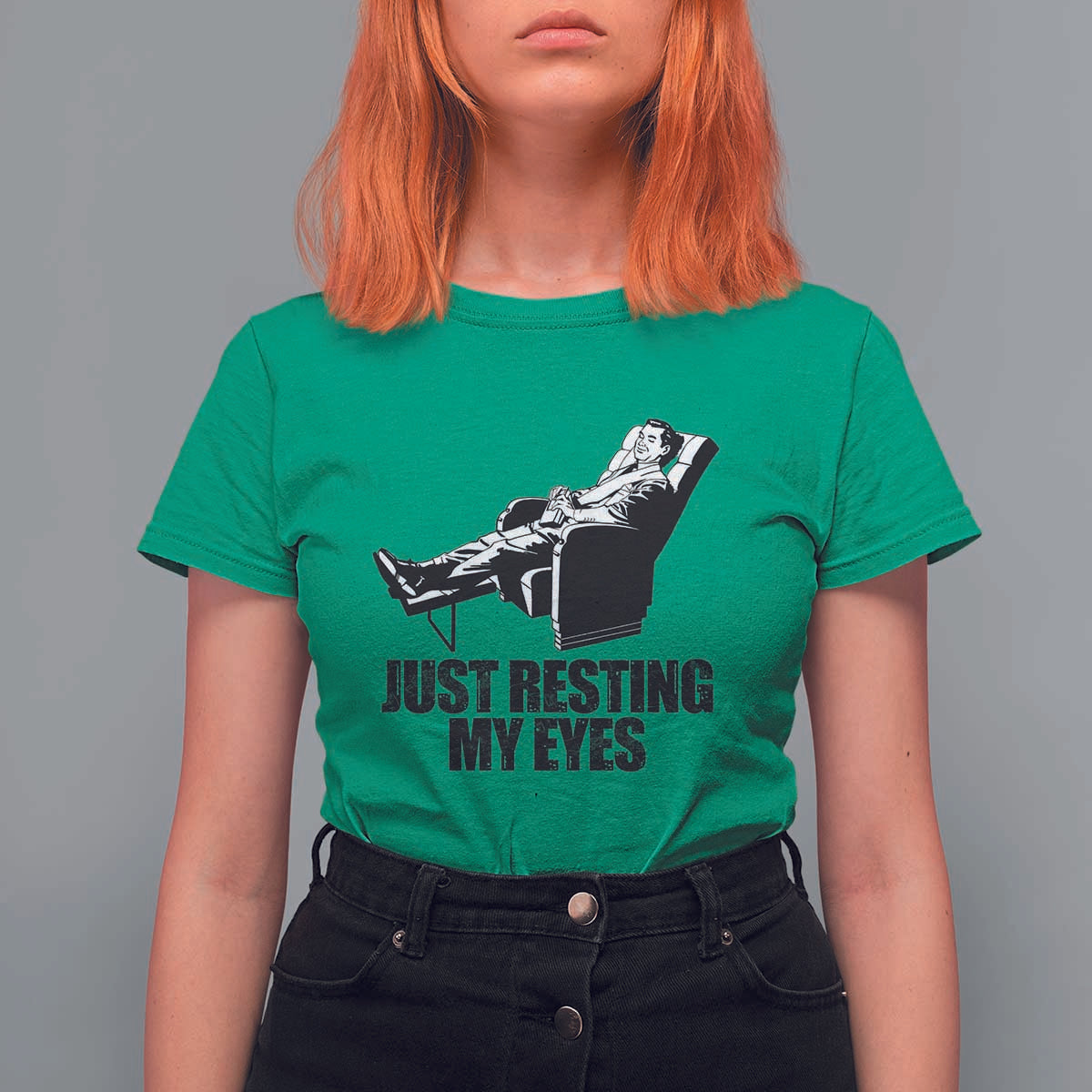 Funny Dad T Shirt For Women Just Resting My Eyes Father's Day - Wonder Print Shop