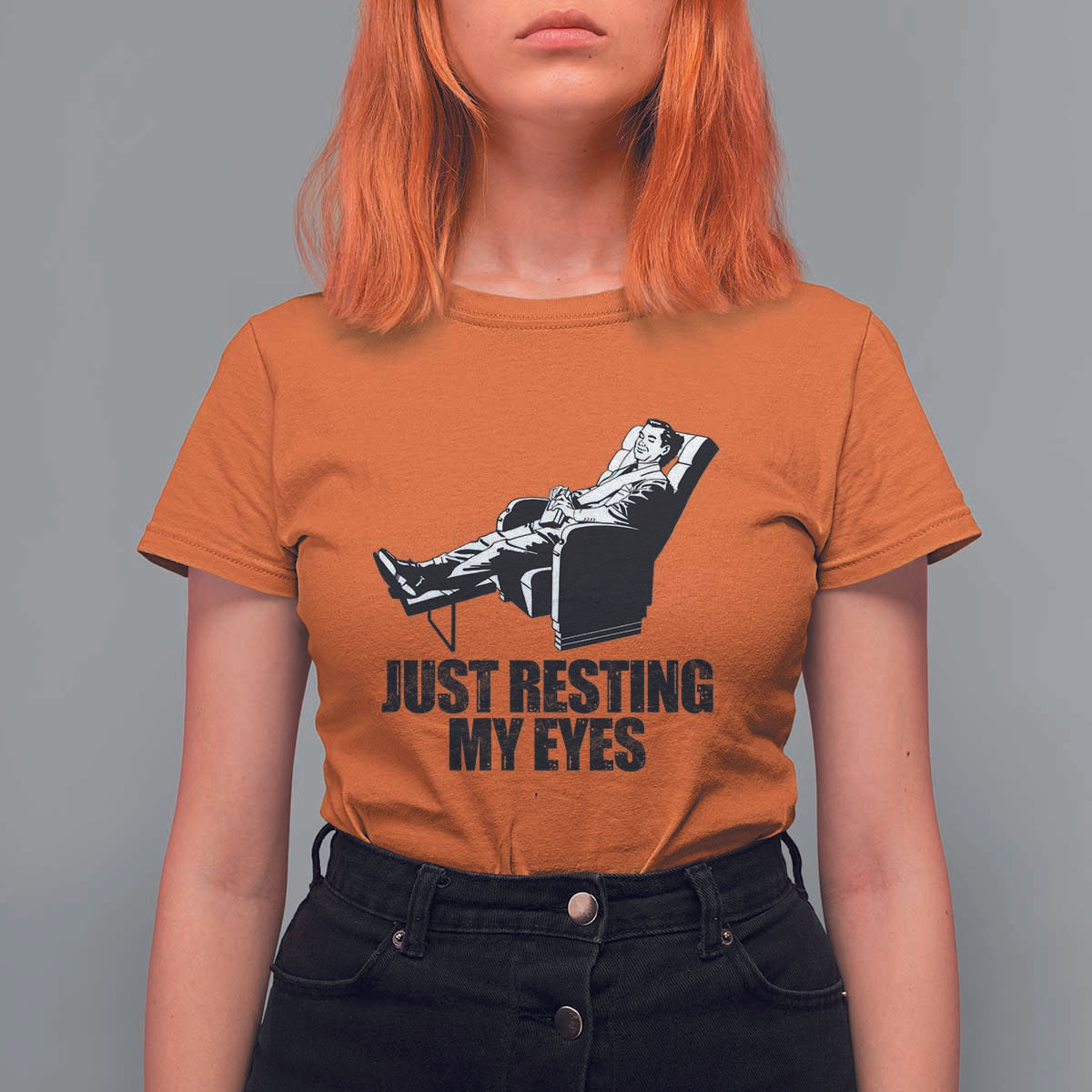 Funny Dad T Shirt For Women Just Resting My Eyes Father's Day - Wonder Print Shop