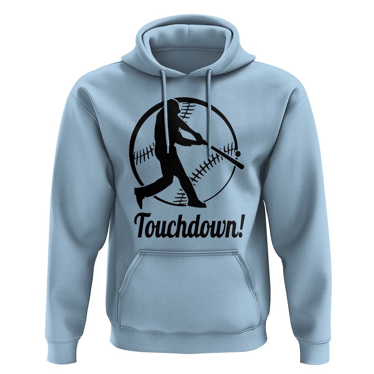 Funny Baseball Hoodie Touchdown Sports Fan Softball Player - Wonder Print Shop