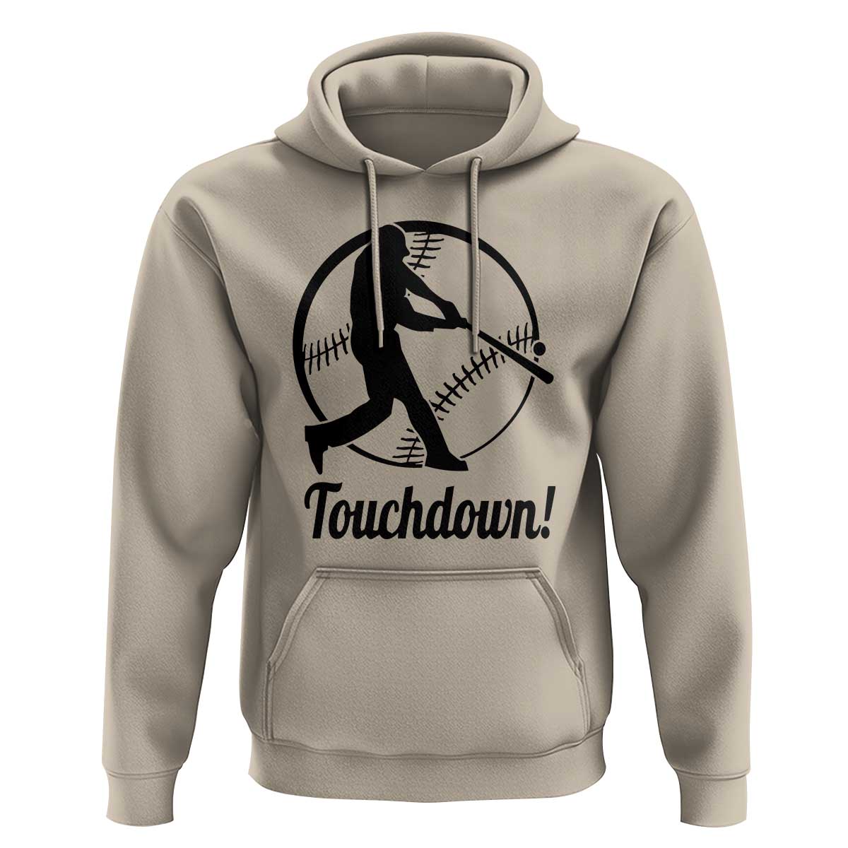 Funny Baseball Hoodie Touchdown Sports Fan Softball Player - Wonder Print Shop