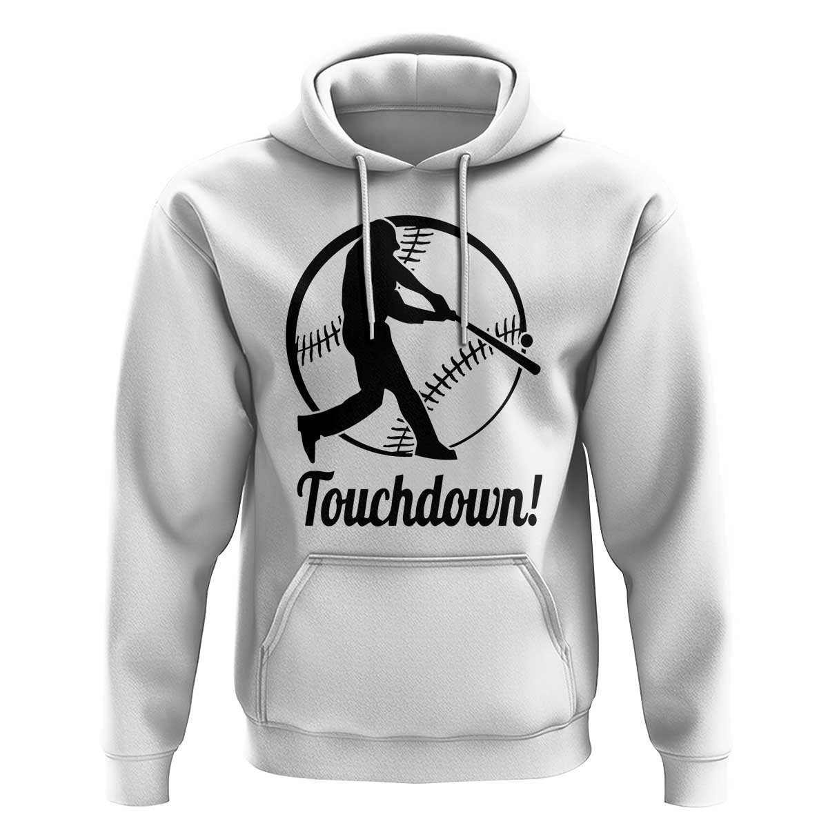 Funny Baseball Hoodie Touchdown Sports Fan Softball Player - Wonder Print Shop