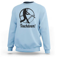 Funny Baseball Sweatshirt Touchdown Sports Fan Softball Player - Wonder Print Shop