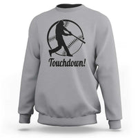 Funny Baseball Sweatshirt Touchdown Sports Fan Softball Player - Wonder Print Shop