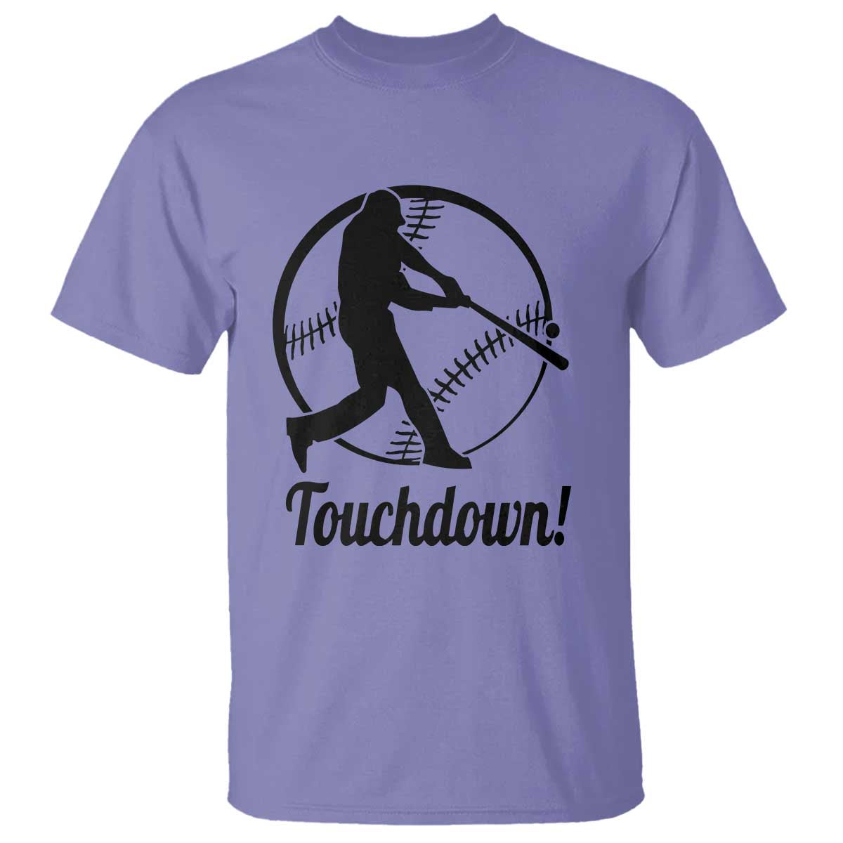 Funny Baseball T Shirt Touchdown Sports Fan Softball Player - Wonder Print Shop