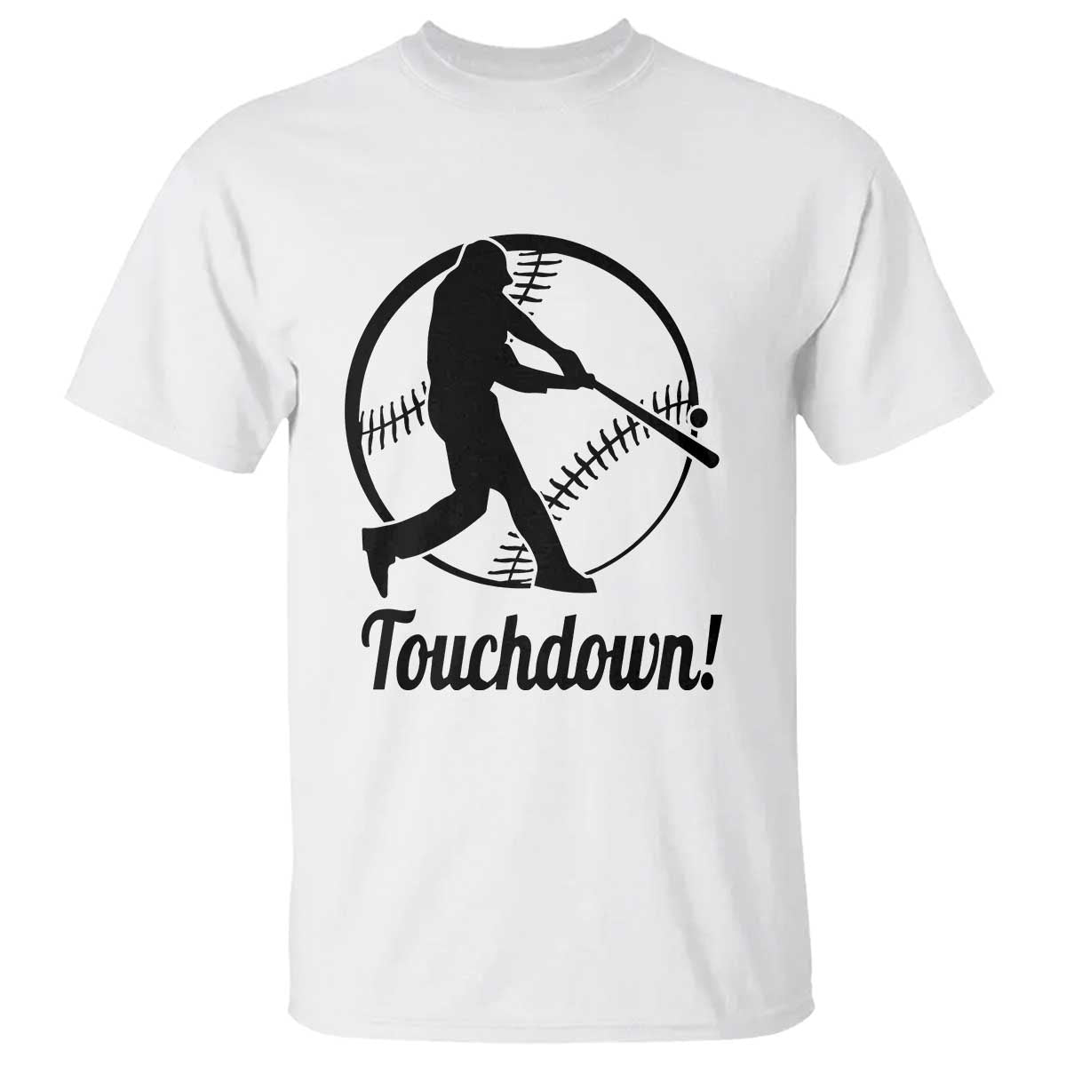 Funny Baseball T Shirt Touchdown Sports Fan Softball Player - Wonder Print Shop