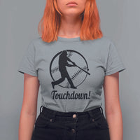 Funny Baseball T Shirt For Women Touchdown Sports Fan Softball Player - Wonder Print Shop