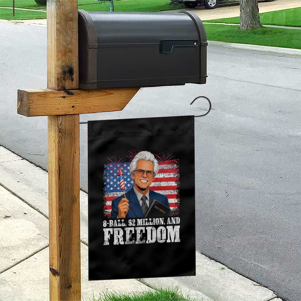 8 Ball 2 Million Dollars And Freedom Garden Flag Billy Meme Baby 4th of July