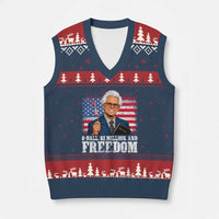 8 Ball 2 Million Dollars And Freedom V-Neck Knit Sweater Vest Billy Meme Baby 4th of July