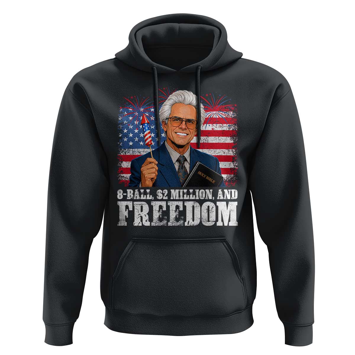 8 Ball 2 Million Dollars And Freedom Hoodie Billy Meme Baby 4th of July