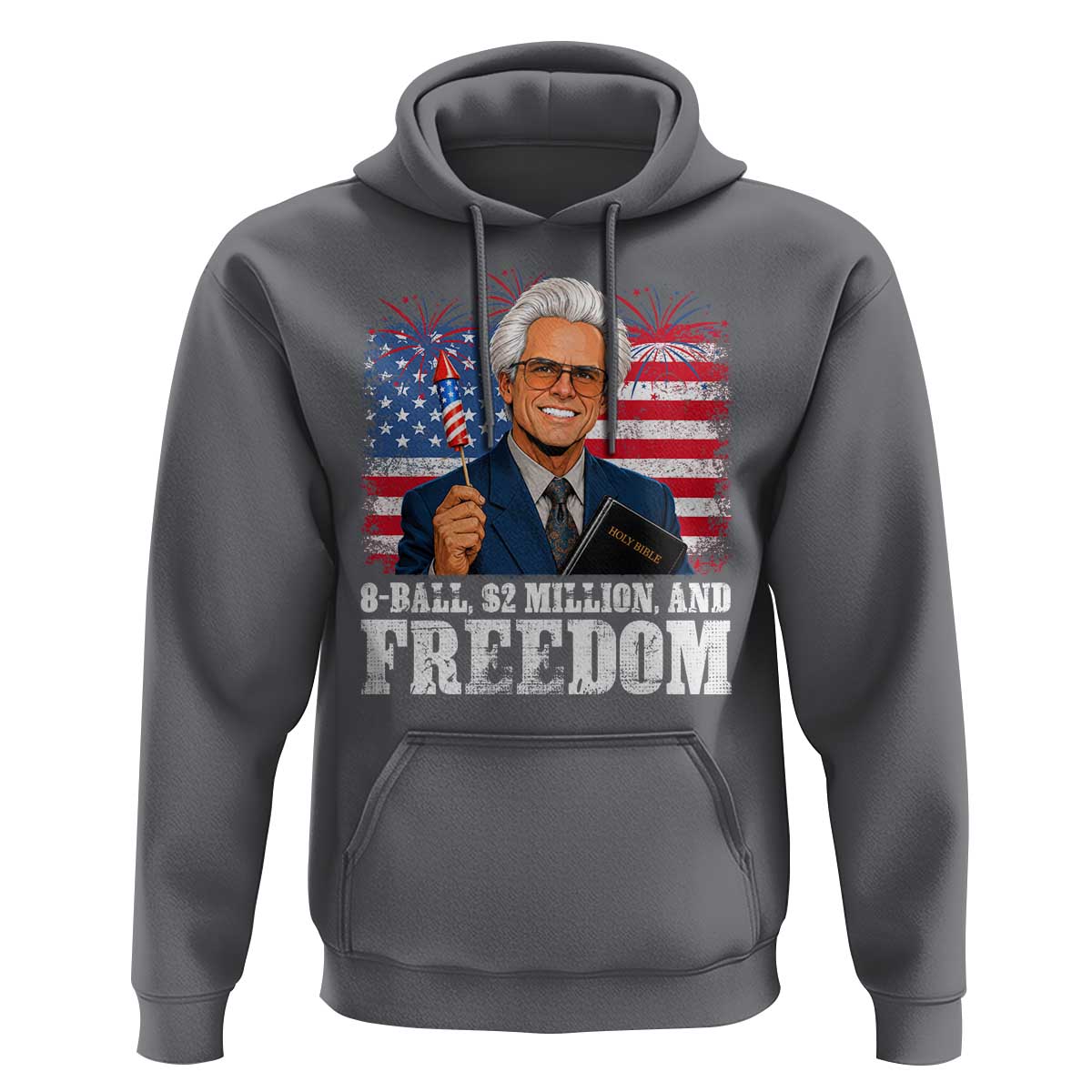 8 Ball 2 Million Dollars And Freedom Hoodie Billy Meme Baby 4th of July