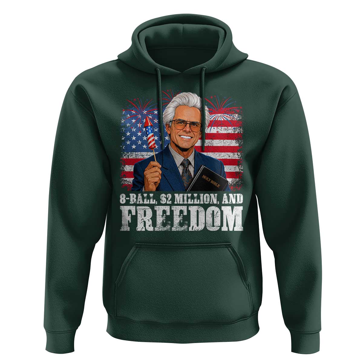 8 Ball 2 Million Dollars And Freedom Hoodie Billy Meme Baby 4th of July
