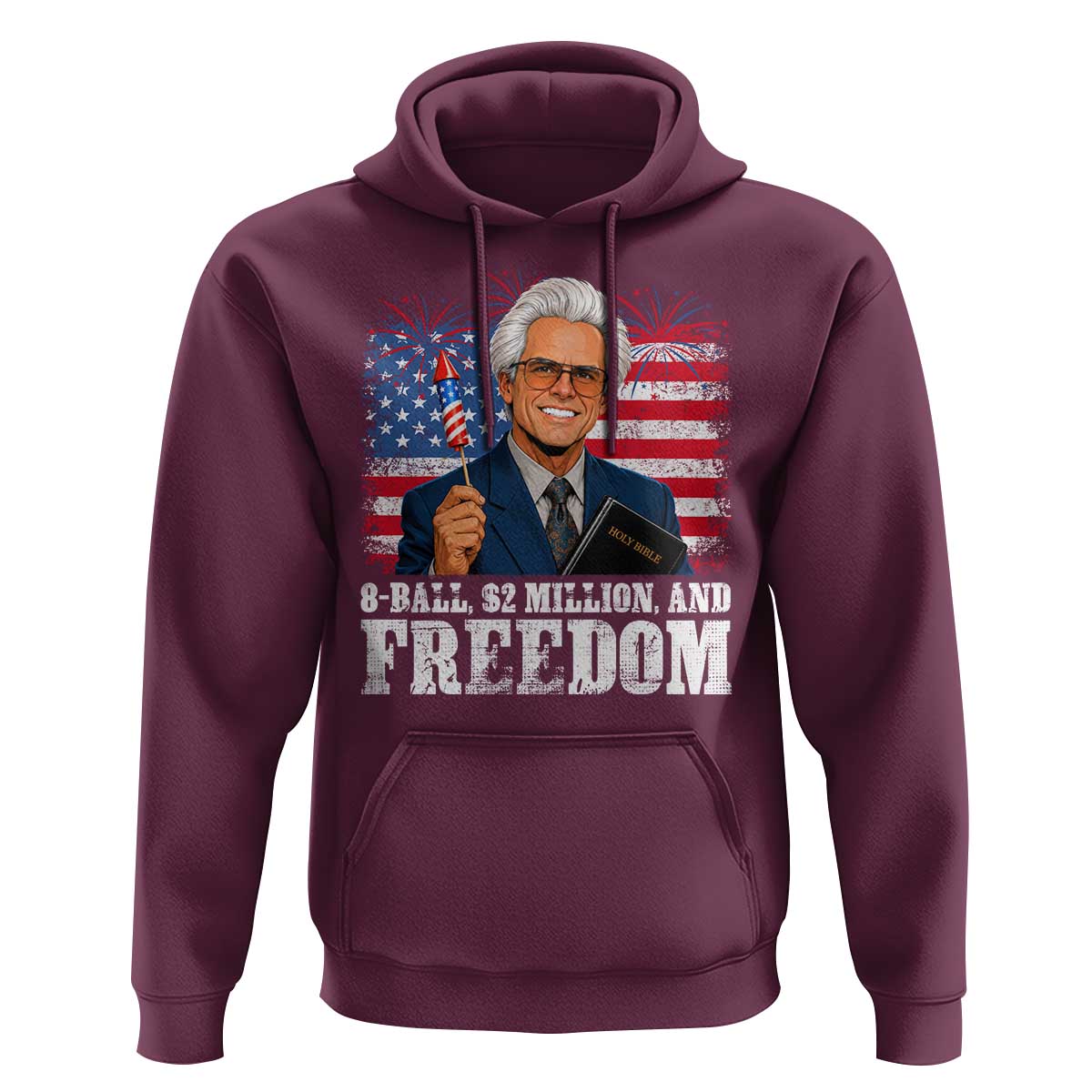 8 Ball 2 Million Dollars And Freedom Hoodie Billy Meme Baby 4th of July