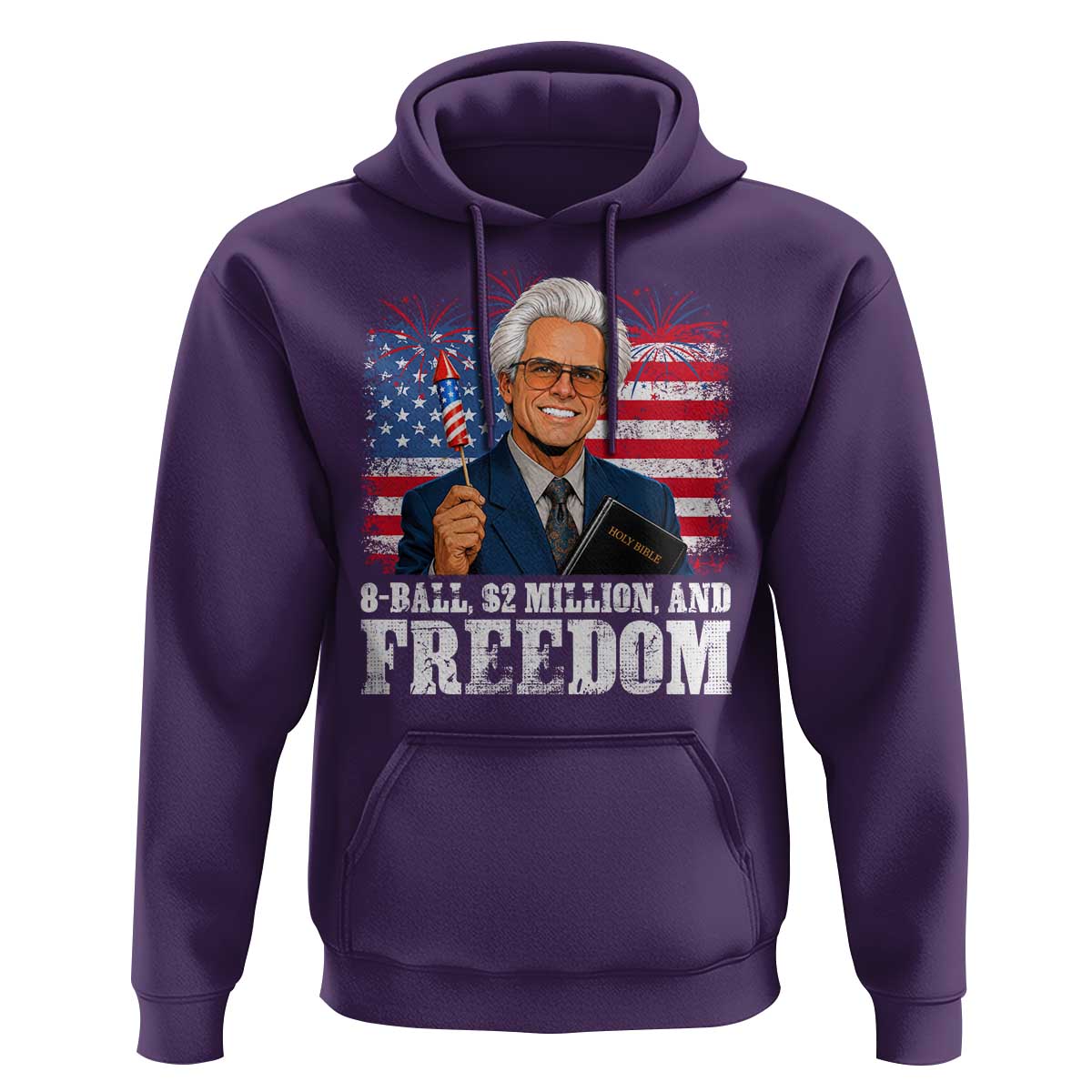 8 Ball 2 Million Dollars And Freedom Hoodie Billy Meme Baby 4th of July