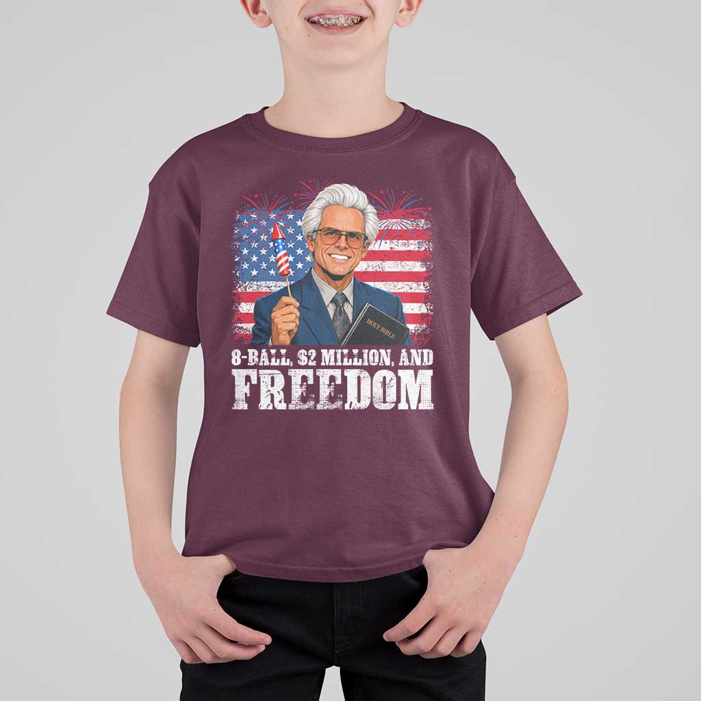 8 Ball 2 Million Dollars And Freedom T Shirt For Kid Billy Meme Baby 4th of July