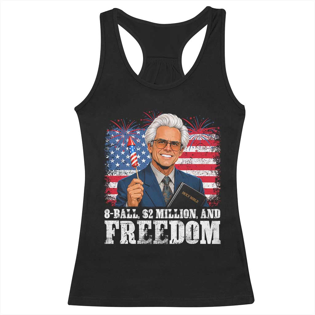 8 Ball 2 Million Dollars And Freedom Racerback Tank Top Billy Meme Baby 4th of July