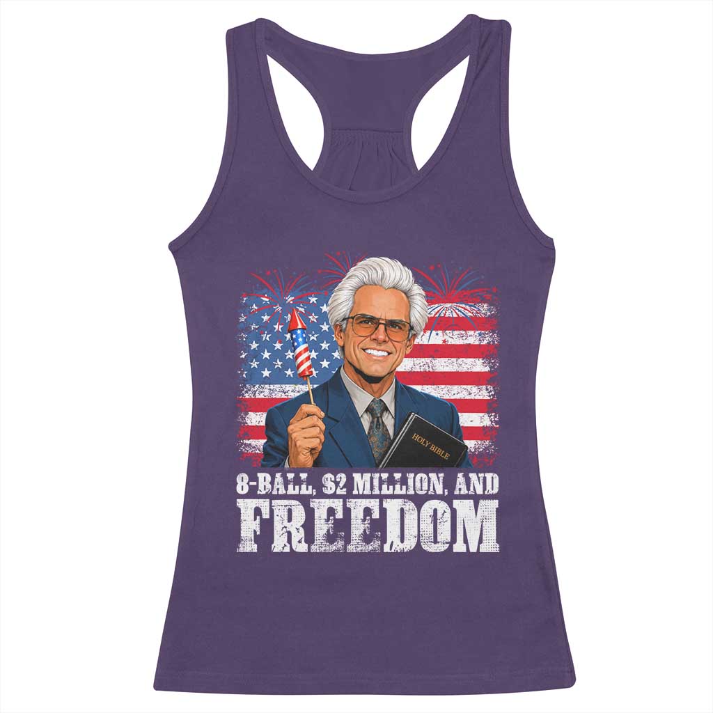 8 Ball 2 Million Dollars And Freedom Racerback Tank Top Billy Meme Baby 4th of July