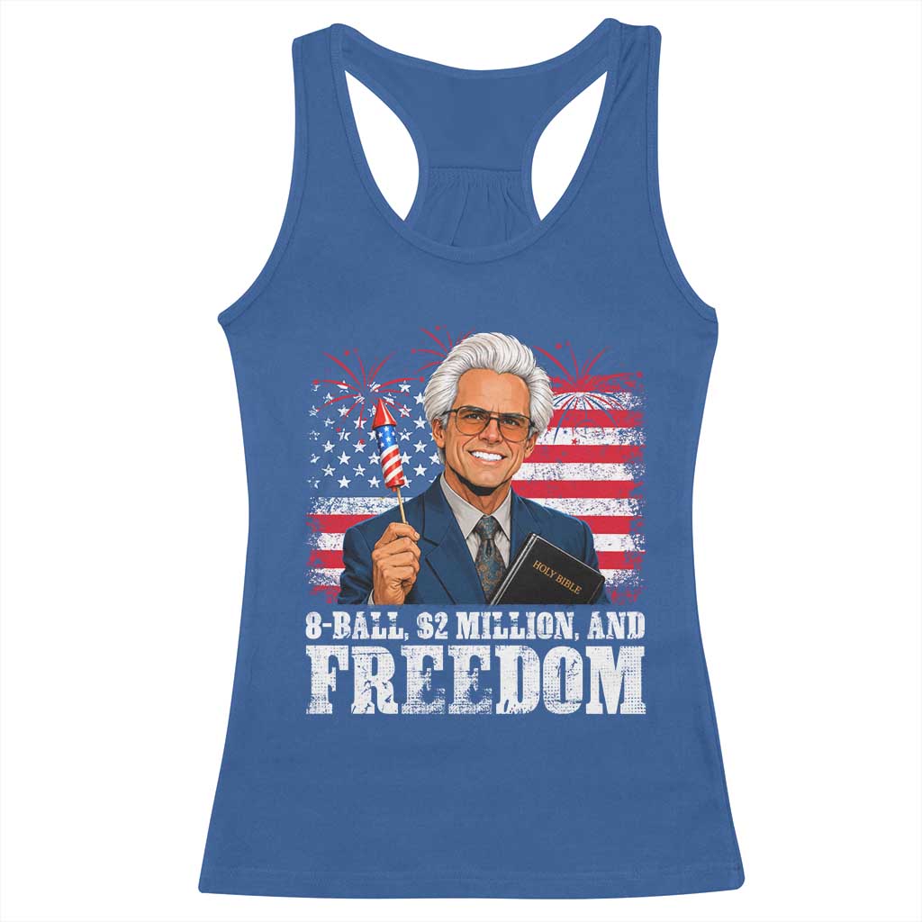 8 Ball 2 Million Dollars And Freedom Racerback Tank Top Billy Meme Baby 4th of July