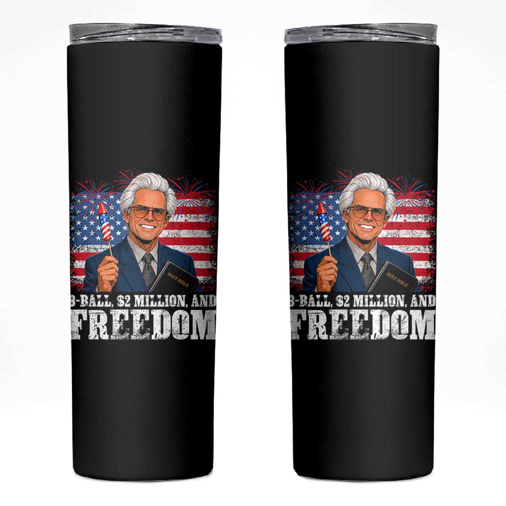 8 Ball 2 Million Dollars And Freedom Skinny Tumbler Billy Meme Baby 4th of July