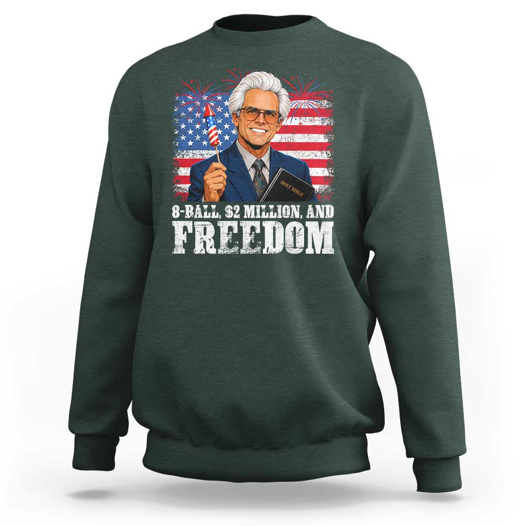 8 Ball 2 Million Dollars And Freedom Sweatshirt Billy Meme Baby 4th of July