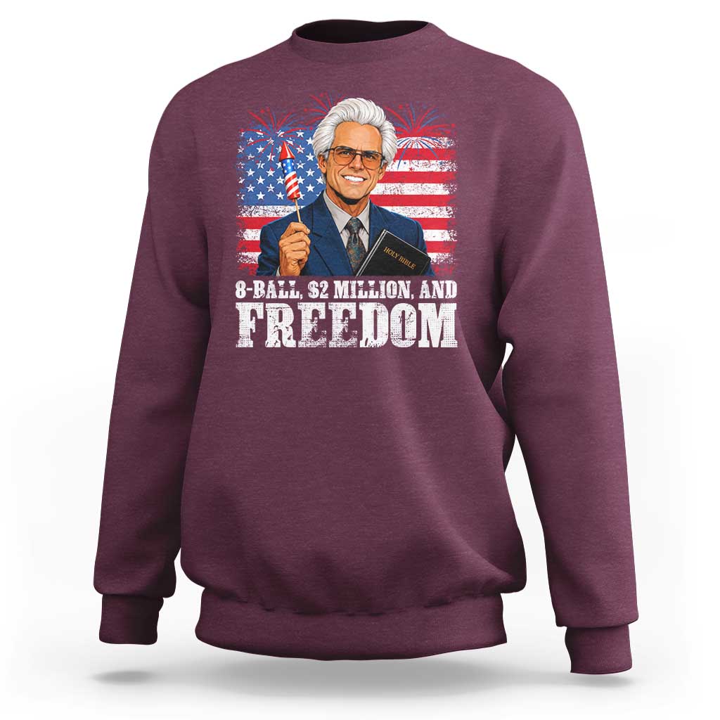 8 Ball 2 Million Dollars And Freedom Sweatshirt Billy Meme Baby 4th of July