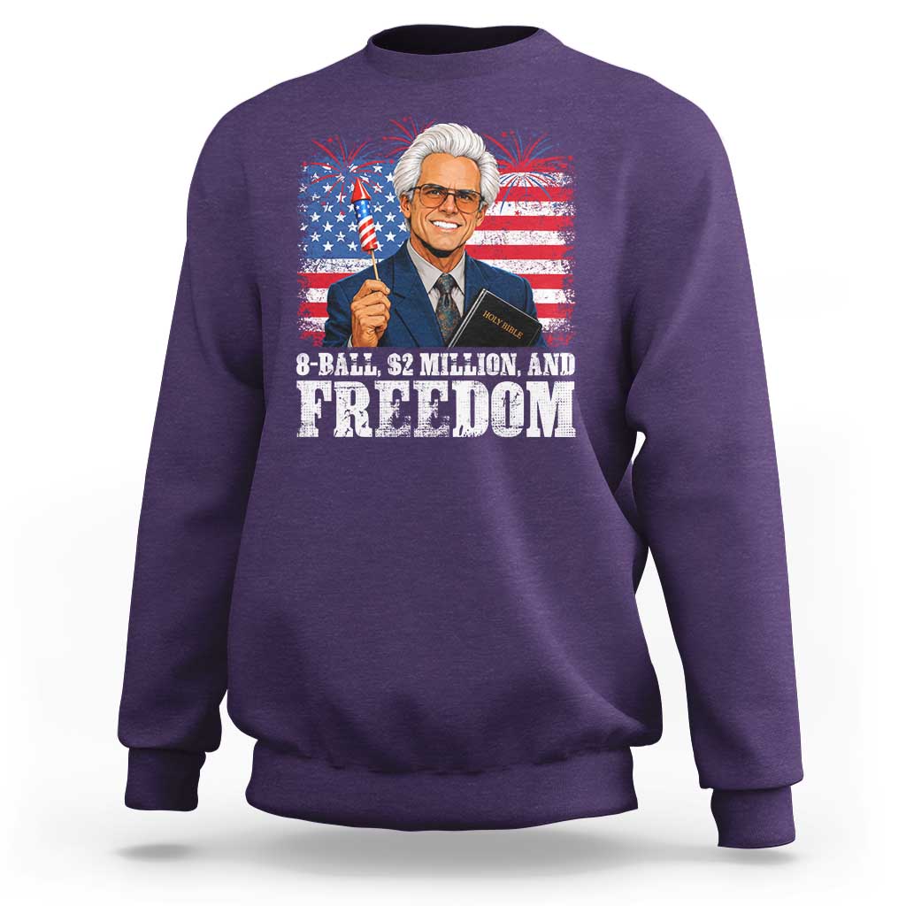 8 Ball 2 Million Dollars And Freedom Sweatshirt Billy Meme Baby 4th of July