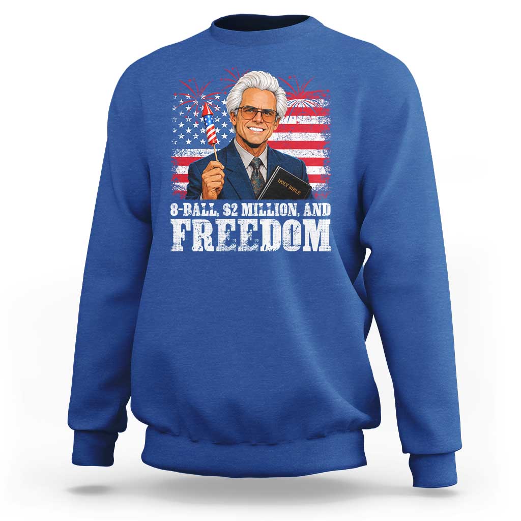 8 Ball 2 Million Dollars And Freedom Sweatshirt Billy Meme Baby 4th of July