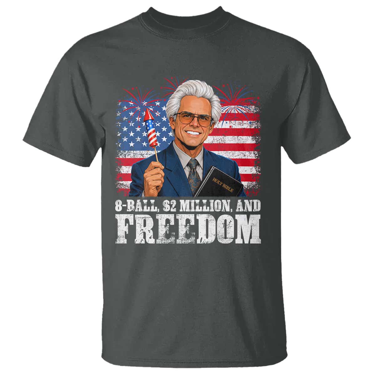 8 Ball 2 Million Dollars And Freedom T Shirt Billy Meme Baby 4th of July