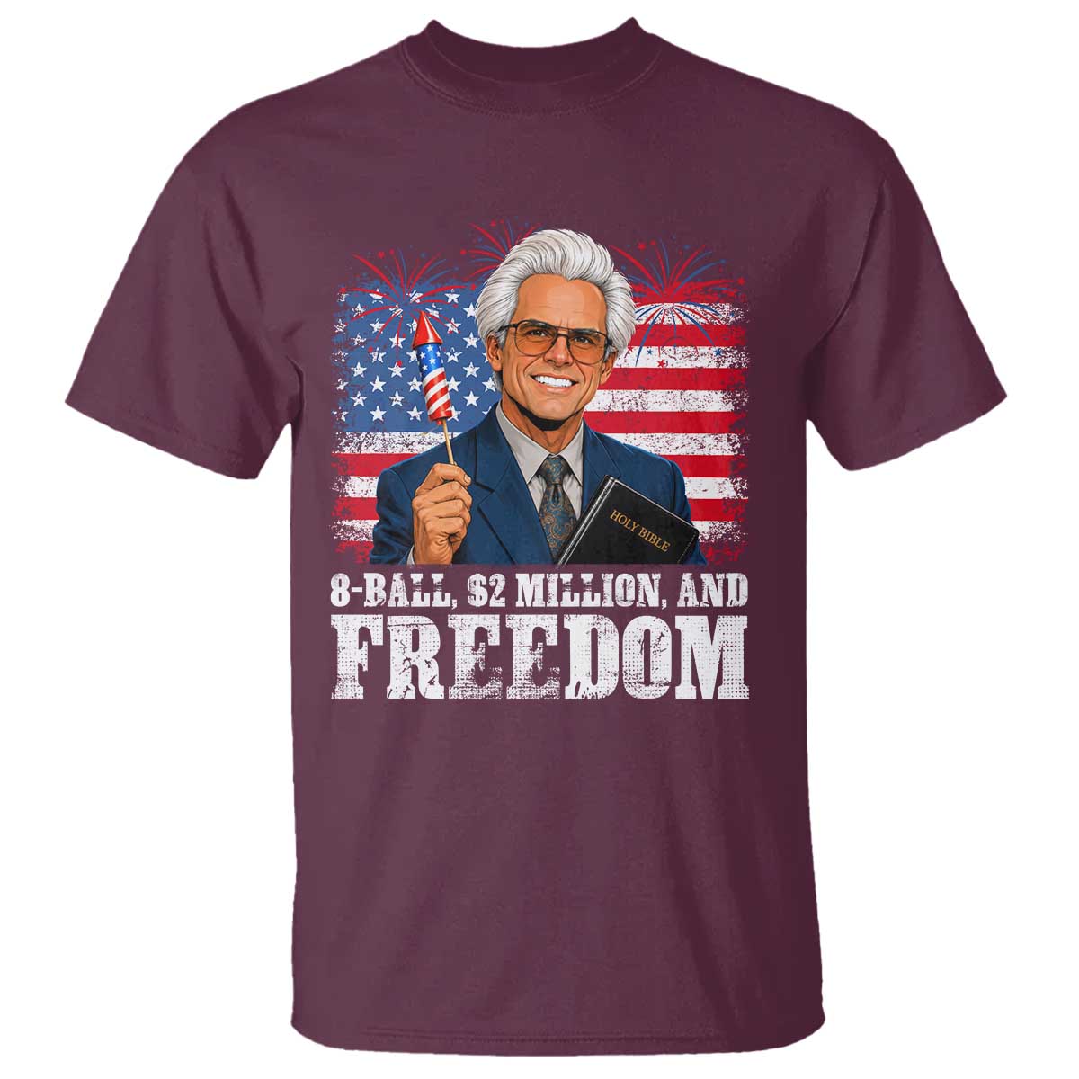8 Ball 2 Million Dollars And Freedom T Shirt Billy Meme Baby 4th of July