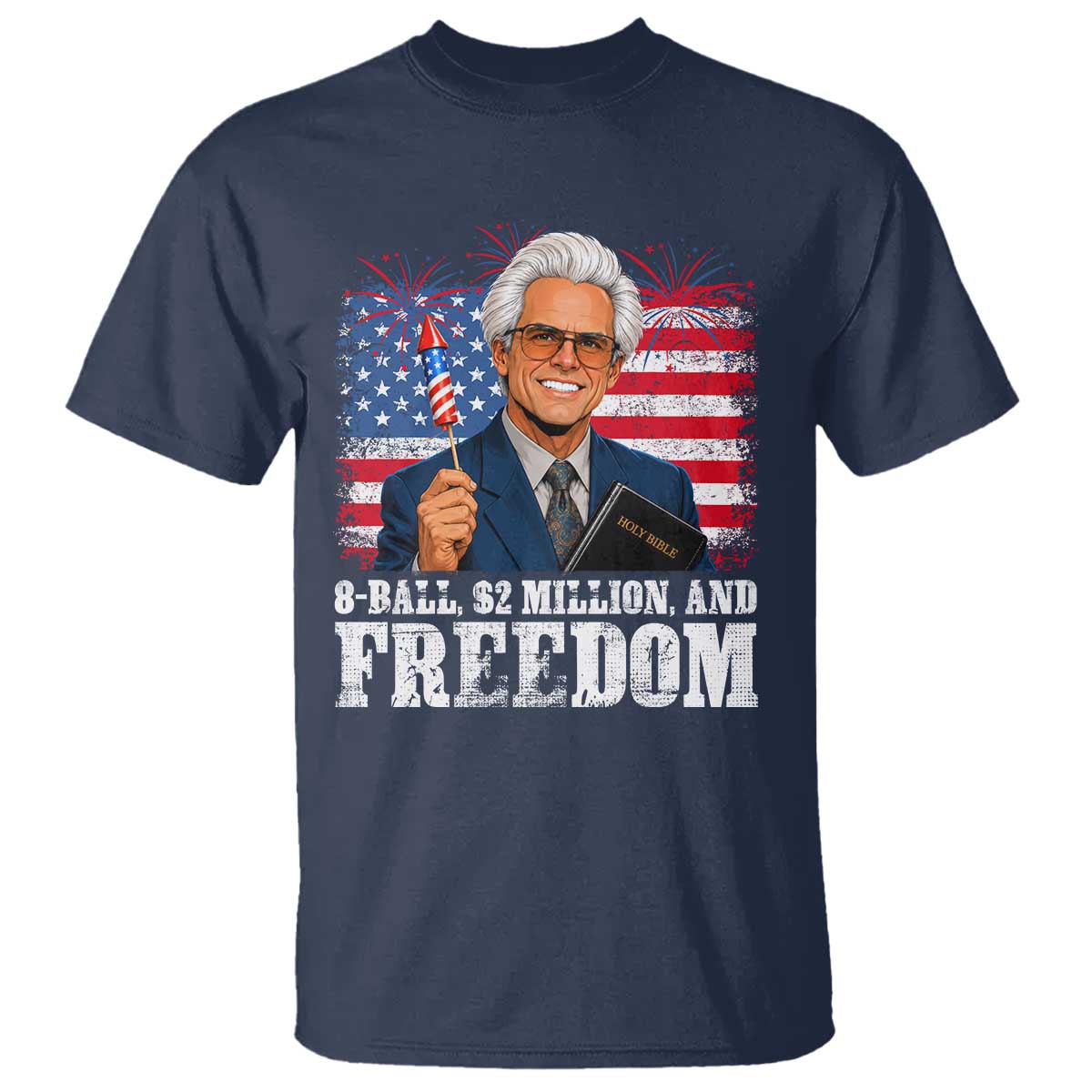 8 Ball 2 Million Dollars And Freedom T Shirt Billy Meme Baby 4th of July