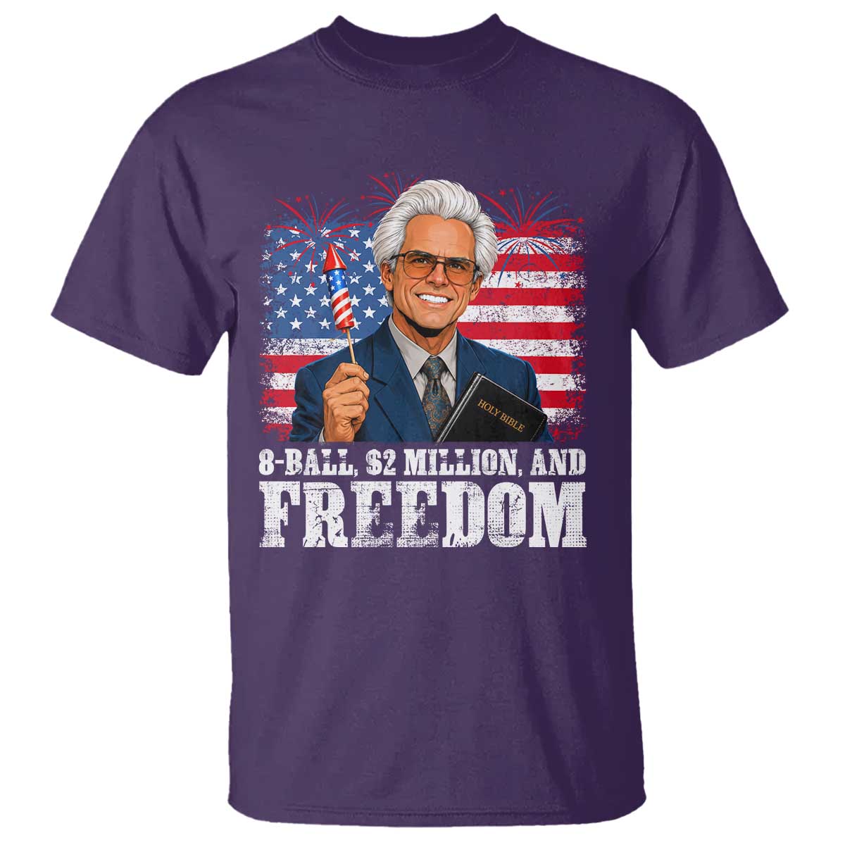 8 Ball 2 Million Dollars And Freedom T Shirt Billy Meme Baby 4th of July