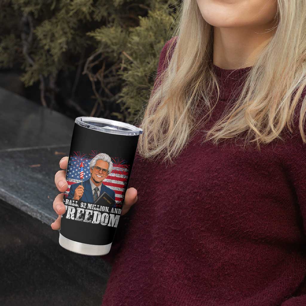 8 Ball 2 Million Dollars And Freedom Tumbler Cup Billy Meme Baby 4th of July