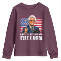 8 Ball 2 Million Dollars And Freedom Youth Sweatshirt Billy Meme Baby 4th of July