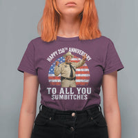 Happy 250th Anniversary To All You Sumbitches T Shirt For Women Funny Smokey Patriotic 70s Movie The Bandit
