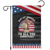 Happy 250th Anniversary To All You Sumbitches Patriotic Garden Flag Funny Smokey 70s Movie The Bandit