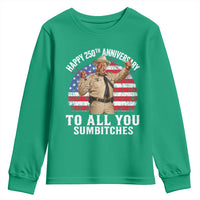 Happy 250th Anniversary To All You Sumbitches Youth Sweatshirt Funny Smokey Patriotic 70s Movie The Bandit
