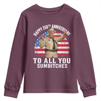 Happy 250th Anniversary To All You Sumbitches Youth Sweatshirt Funny Smokey Patriotic 70s Movie The Bandit