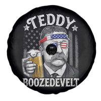 Teddy Boozedevelt Theodore Roosevelt 4th of July Spare Tire Cover Funny Beer Drinking Vintage American Flag