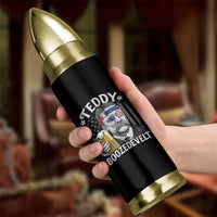 Teddy Boozedevelt Theodore Roosevelt 4th of July Bullet Tumbler Funny Beer Drinking Vintage American Flag
