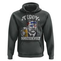 Teddy Boozedevelt Theodore Roosevelt 4th of July Hoodie Funny Beer Drinking Vintage American Flag