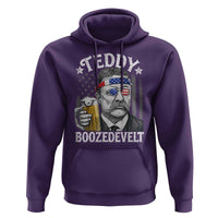 Teddy Boozedevelt Theodore Roosevelt 4th of July Hoodie Funny Beer Drinking Vintage American Flag