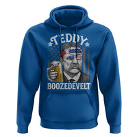 Teddy Boozedevelt Theodore Roosevelt 4th of July Hoodie Funny Beer Drinking Vintage American Flag