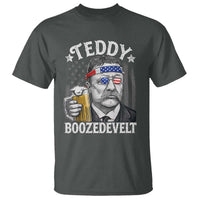 Teddy Boozedevelt Theodore Roosevelt 4th of July T Shirt Funny Beer Drinking Vintage American Flag