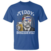 Teddy Boozedevelt Theodore Roosevelt 4th of July T Shirt Funny Beer Drinking Vintage American Flag