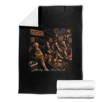 Party Like It Is 1776 Founding Father Throw Blanket Funny 4th of July Meme
