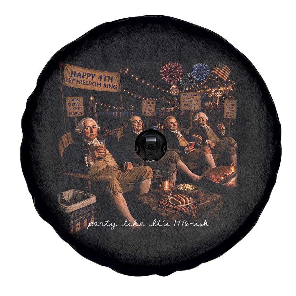 Party Like It Is 1776 Founding Father Spare Tire Cover Funny 4th of July Meme