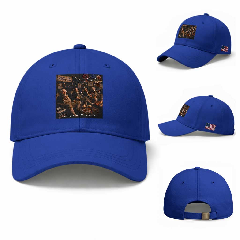Party Like It Is 1776 Founding Father Baseball Cap Funny 4th of July Meme